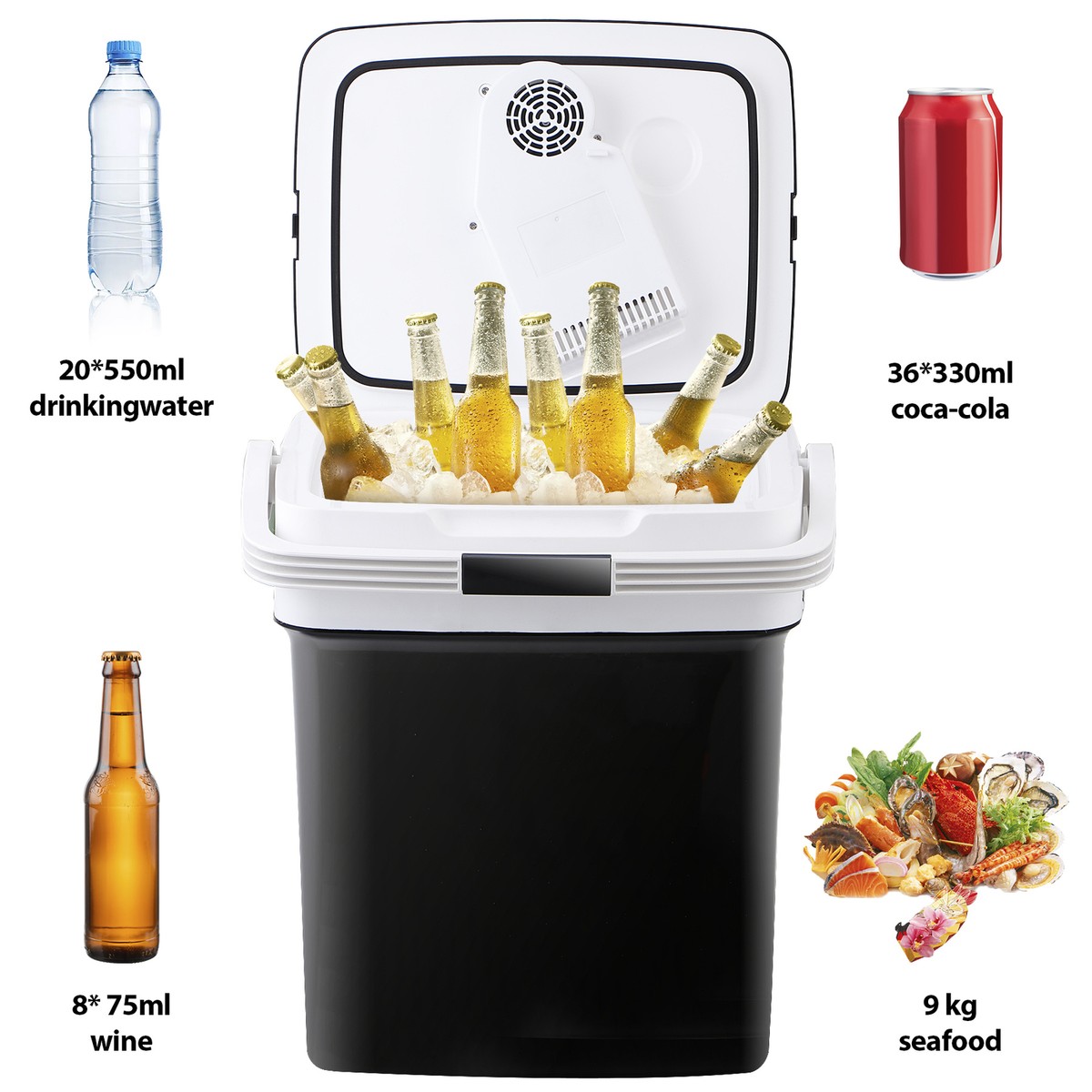 12V Electric Fridge Cooler Thermoelectric Freezer Car Iceless