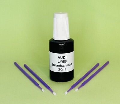 Lackstift AUDI LY9B / Y9B , Brillantschwarz uni , 20ml + 4 Lacktupfer