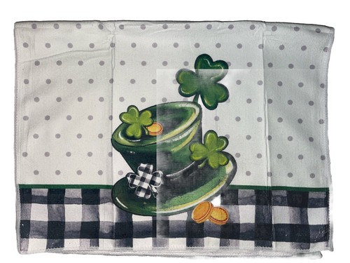 Shamrock Happy St. Patrick's Day Kitchen 2 PC Towels Dish , 18x26 Inch NEW - Picture 3 of 4