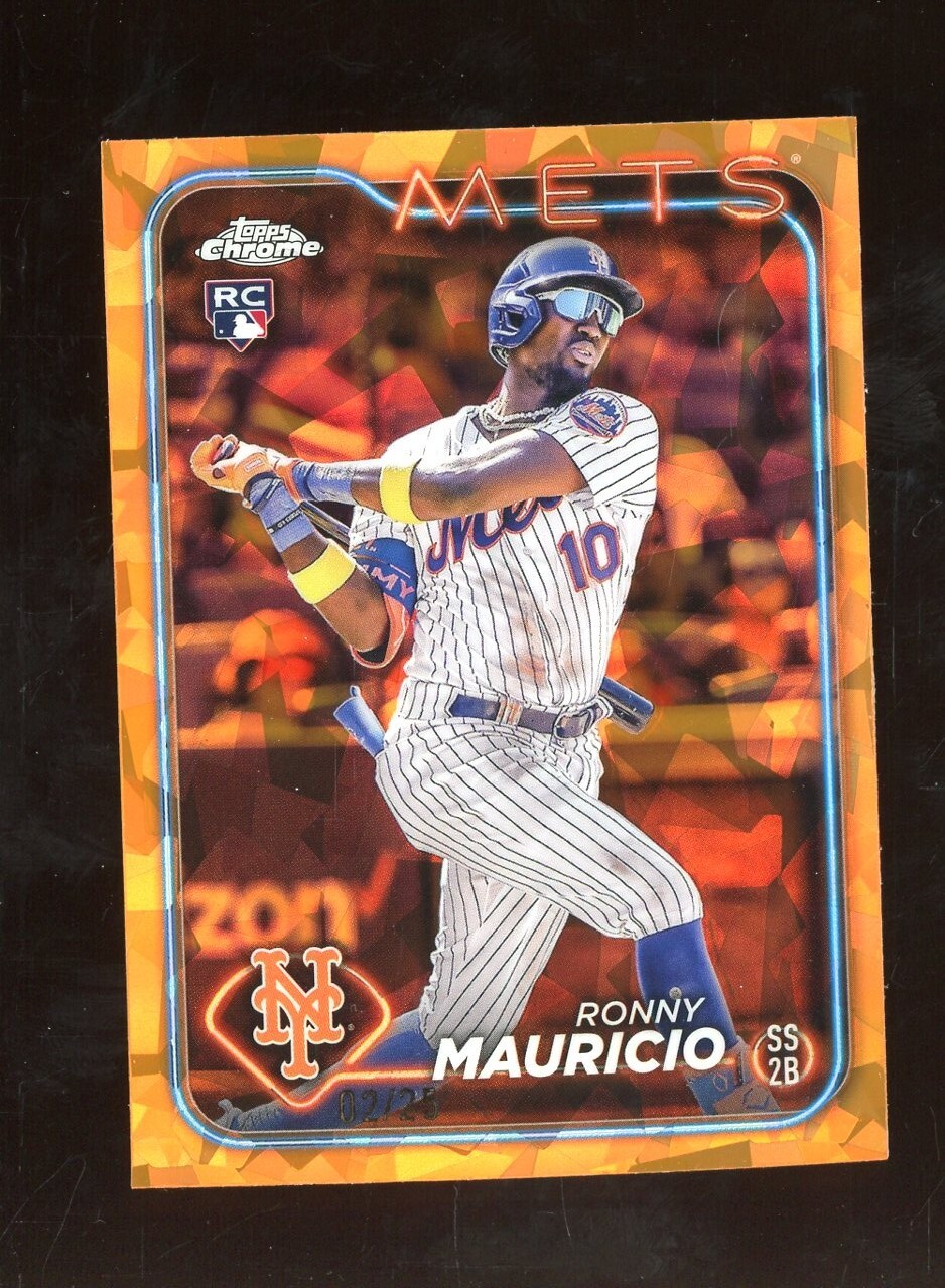 2024 Topps Chrome Sapphire Ronny Mauricio RC Orange 2/25