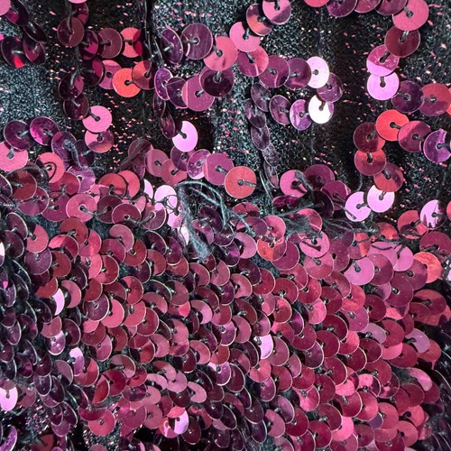 Vintage Lilli Diamond of California Sequin Maxi Dress Burgundy Pink Whimsigoth - Picture 12 of 20
