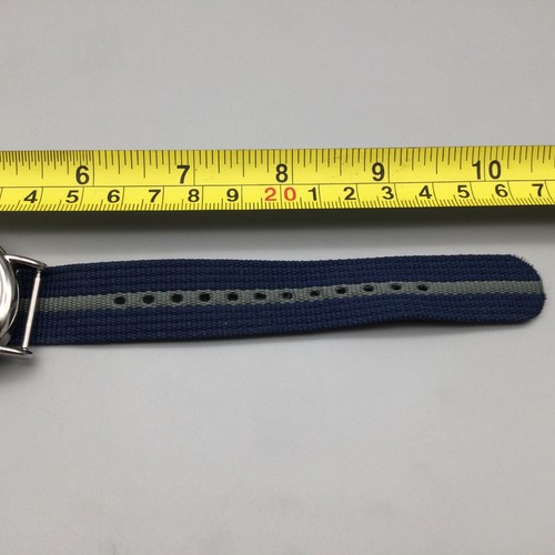 Timex Weekender Watch Men Indiglo 38mm Silver Tone Blue Gray Band New Battery b6 - Picture 15 of 16