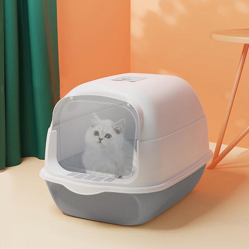 Paws & Claws Cat Litter Box Kit with Scoop Tray Door and Toilet Pad