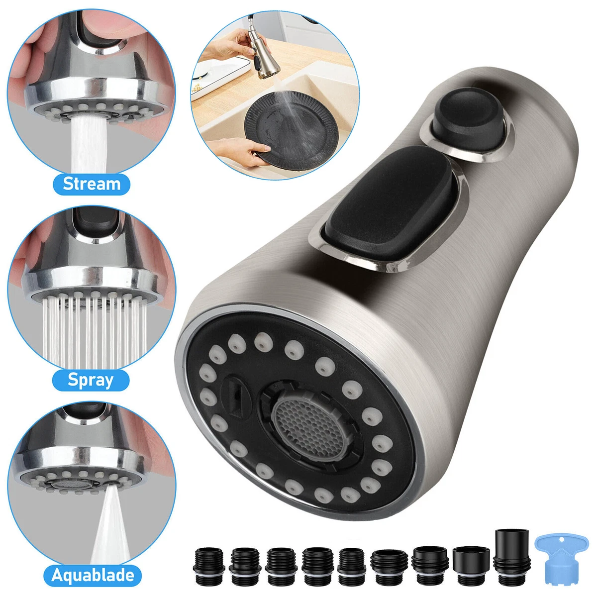 How To Clean A Moen Pull Down Kitchen Faucet Spray Head Home Alqu