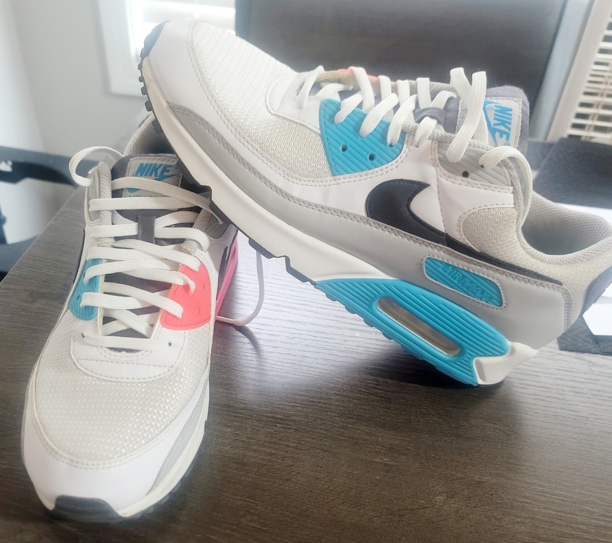 Air Max 90 Leather GS 'White Chlorine Blue Suze 12