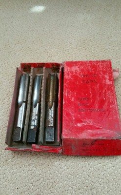 D.T.C USA 3 pc 3/4-16 nf hss grd 4 flute TAP die set machinist auto aviation 38