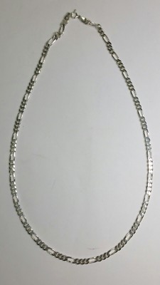 Sterling Silber Italien Halskette 4,5 mm Figaro Gliederkette 19 1/2'' lang