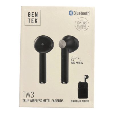 Gentek TW3 True Wireless Earbuds Black