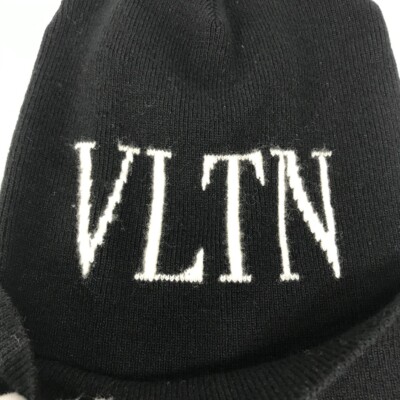 VALENTINO VLTN logo beanie knit cap Knit hat wool / silk  display picture 3