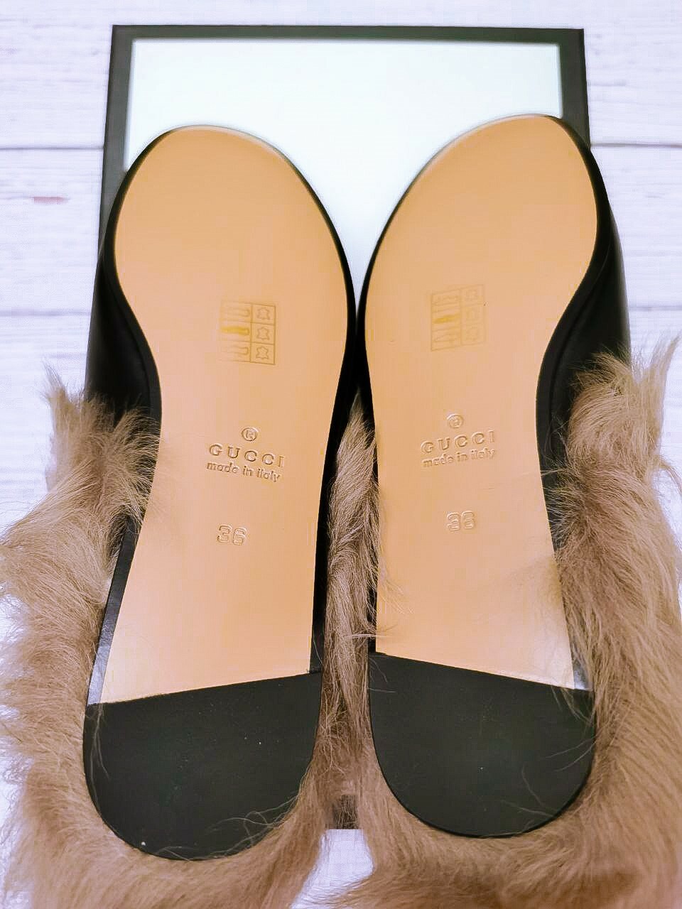 gucci princetown fur loafers
