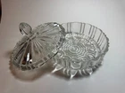Vintage Anchor Hocking Old Cafe Clear Candy Dish with Lid