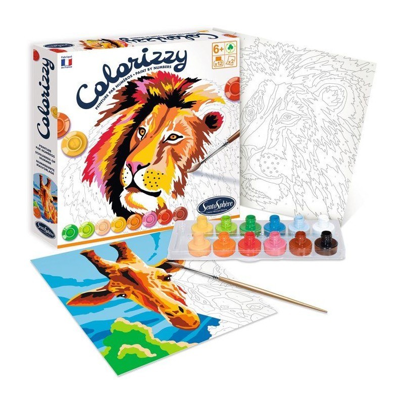 Peinture acrylique Colorizzy Savane : fini les débordements avec la peinture par numéro