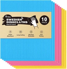 AIDEA Swedish Dish Cloth, 10PK, Swedish Dishcloths for Kitchen, Reusable Paper