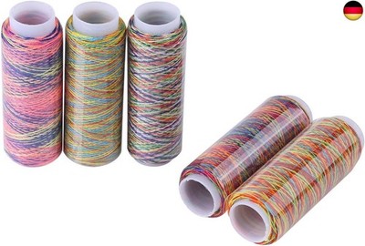 Nähgarn Set, Nähgarn Für Nähmaschine, 5PCS Multicolor Gradient Nähfaden für Klei