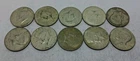 (Lot 33) 1965-69 40% Silver Kennedy Half Dollar Lot Of 10 Halves