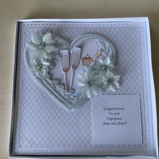 Handmade Luxury  Engagement/wedding Card Personalised In Box