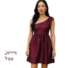 Jenny Yoo Burgundy One Shoulder Dress NWT Size 8