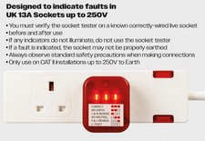 Plug Socket Tester 240v Polarity Test / 3 Pin Plug House Electrical Wiring