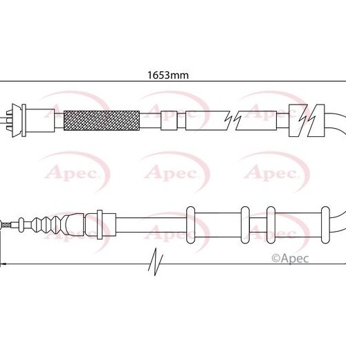 Apec Red Brake Cable CAB1111 - Engineered for Performance to Match OE Quality - Image 16
