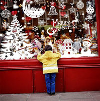 Fensterbilder Weihnachten Selbstklebend Fenster Deko Schneeflocken 30X90Cm