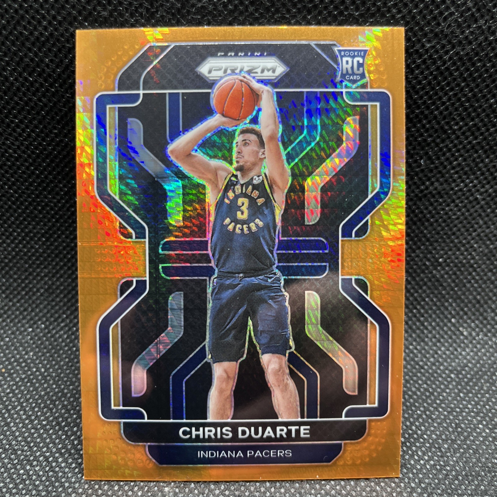 Chris Duarte Rookie 2021-22 Panini Prizm Hyper Orange #315 Indiana Pacers