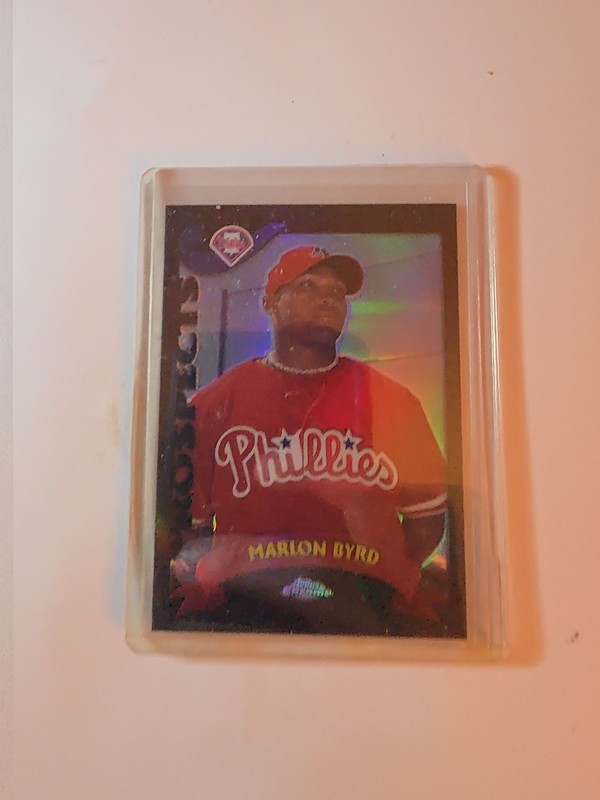 2002 Topps Chrome Marlon Byrd Rookie Black Refractor/50 #311