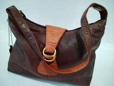 Borsa donna vintage marrone 100% vera pelle