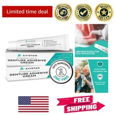 12 Hour Hold Dental Adhesive Cream – Mint Flavor, Waterproof, Comforting & Safe