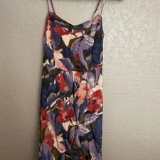 Anthropologie Moulinette Soeurs Reflecting Pool Floral Silk Maxi Dress