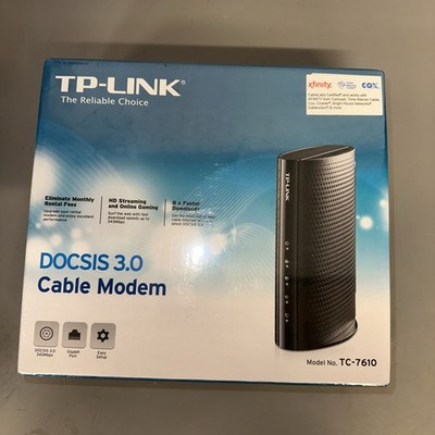 TP-Link Docsis 3.0 Cable Modem 343 Mbps TC-7610 Xfinity NIB
