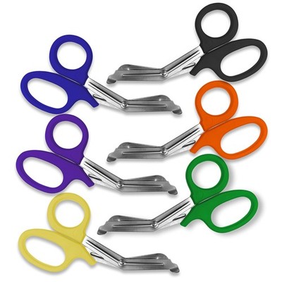 6 Pc EMT Trauma Shears - Multi-Color, Heavy Duty, Non-Stick Stainless Steel B...
