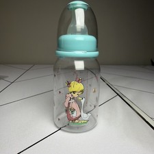 Vintage 1999 Blue 4-OZ Baby Bottle Precious Moments Geese Girl Cottagecore