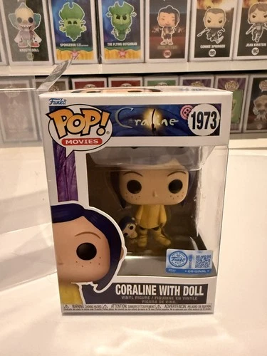 Funko Pop Movies Coraline with Doll #1973 Gamestop Exclusive With Protector