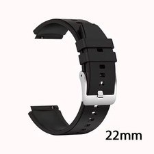 Universal 22mm Quick Release Watch Band Replacement Rugged Silicone Sport Strap
