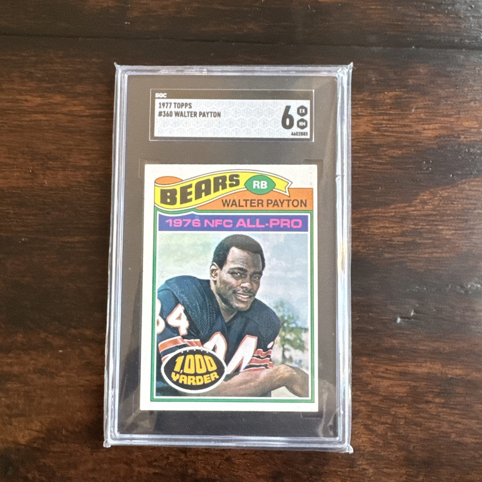 1977 Topps Football #360 Walter Payton SGC 6