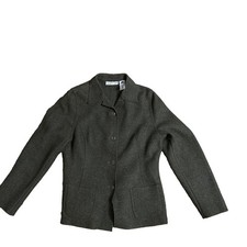 Valerie Stevens Women's Green Blazer Jacket 8P Wool and Rayon Blend