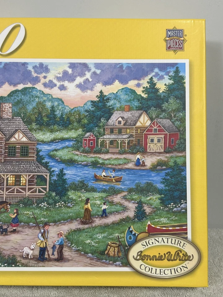 Rompecabezas Adirondack Anglers obra de arte de Bonnie White 2000 piezas de obras maestras #71968 Foto 3 de 4