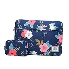 Laptop Sleeve Bag Case Cover for MacBook Pro 16 inch and 15"/15.6" Navy Flower