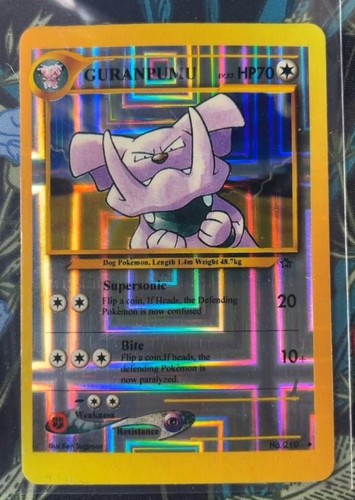 Pokemon Granbull No.210 Prism Vintage Vending Sticker Japanese -W219