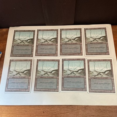 Magic: The Gathering Revised Swamp Basic Land x8 Dan Frazier
