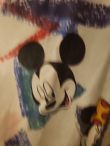 Vintage 90s Thrashed Disney Mickey Unlimited T-Shirt AOP Daffy Duck Gr. XL - Bild 4 von 6
