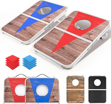 Portable Cornhole Board Set,24X16 / 30 20In Corn Hole Games for Adults with 8 Be