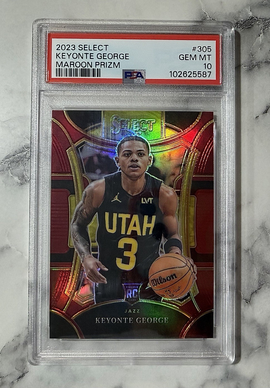 🔥2023-24 Panini Select - Mezzanine Keyonte George #305 Maroon Prizm /175 (RC)