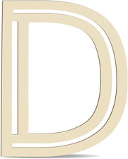 Large Wooden Letters 14 Inch for Wall Decor Crafts Big Wood Letter D 1/5 Inch Th