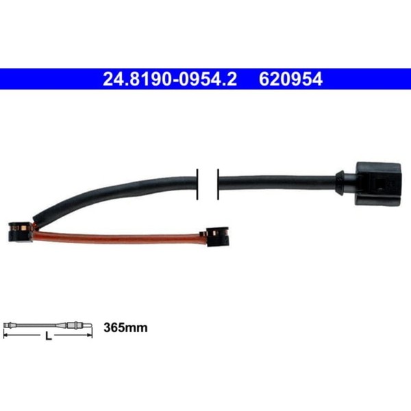 Warnkontakt Bremsbelagverschleiß ATE 24.8190-0954.2 (2 Stk.) FüR Porsche Cayenne-image