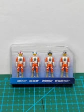 4 PCS STAR WARS Micro Galaxy Squadron LUKE/DAK RALTER/ZEV SENESCA/KIT VALENT