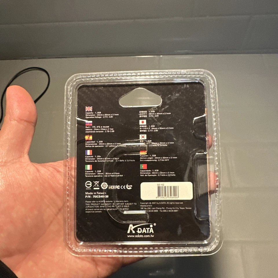 Vintage Adata SD Secure Digital Memory Card 1 GB  - Image 2 of 2