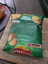 Walkers Salt And Vinegar Misprinted Packet Of  Crisps.