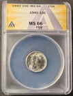 1940 10C Mercury Dime - MS 66 - Full Split Bands - Lot #8