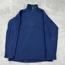 Vintage Patagonia Women's Size Small Capilene Fleece 1/4 Zip Blue Made in USA